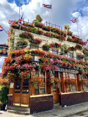 The blooming Churchill Arms, the prettiest pub in London?