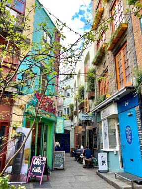 Neal's Yard just neat Covent Garden, always bustling and full of colour.